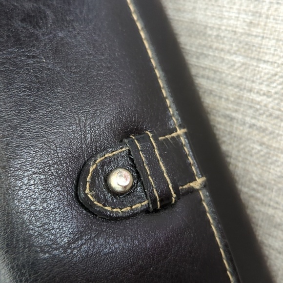 BUXTON Genuine Leather Vintage Minimalist Black Wallet w Kiss Lock Change Pouch - Picture 15 of 16